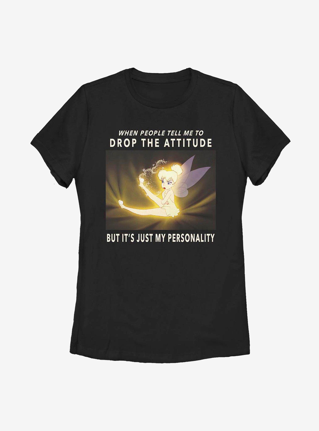 Disney Peter Pan Tinker Bell Tink Attitude Meme Womens T-Shirt 