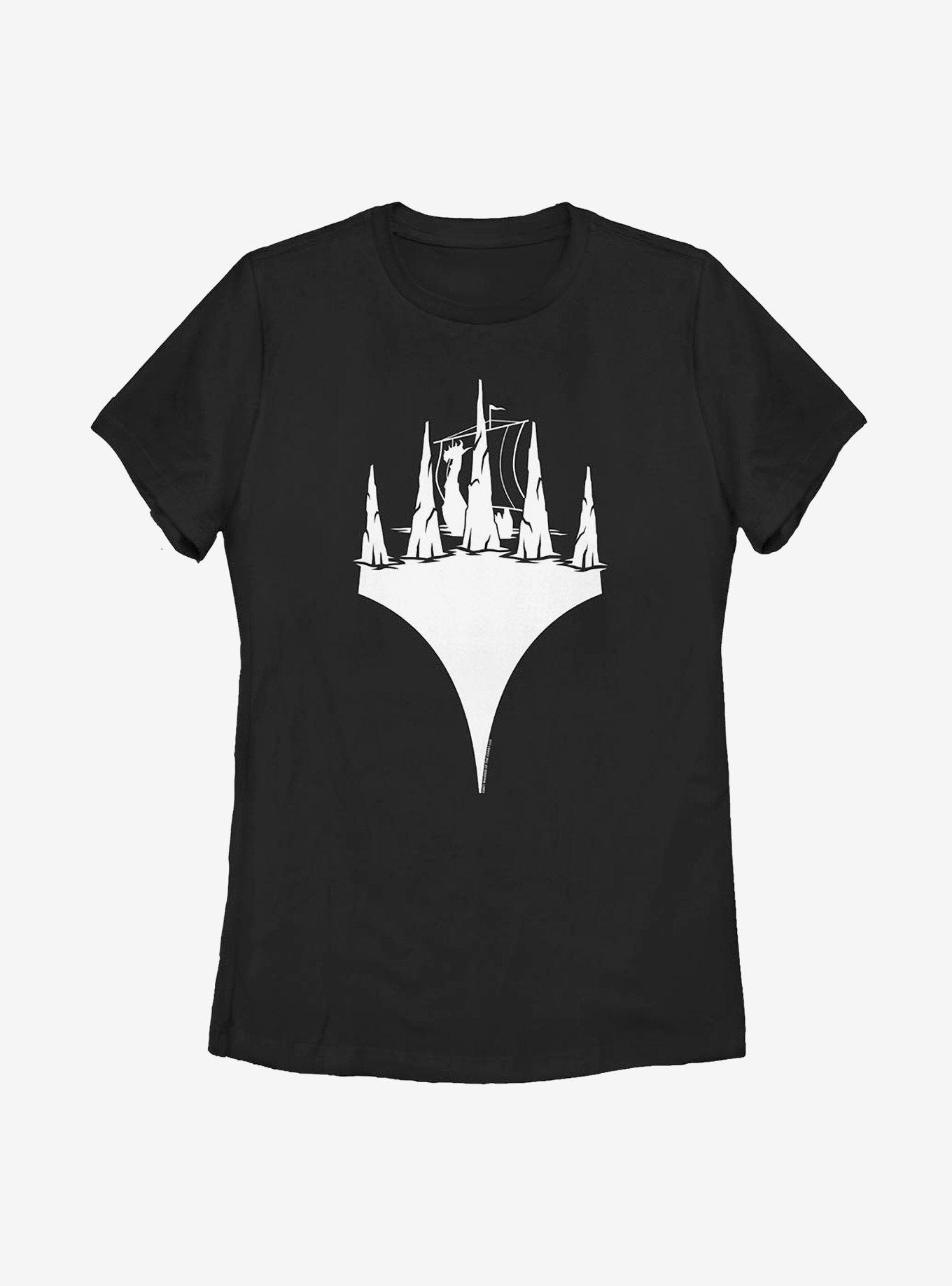 Magic: The Gathering Planeswalker Viking Ship Womens T-Shirt, BLACK, hi-res