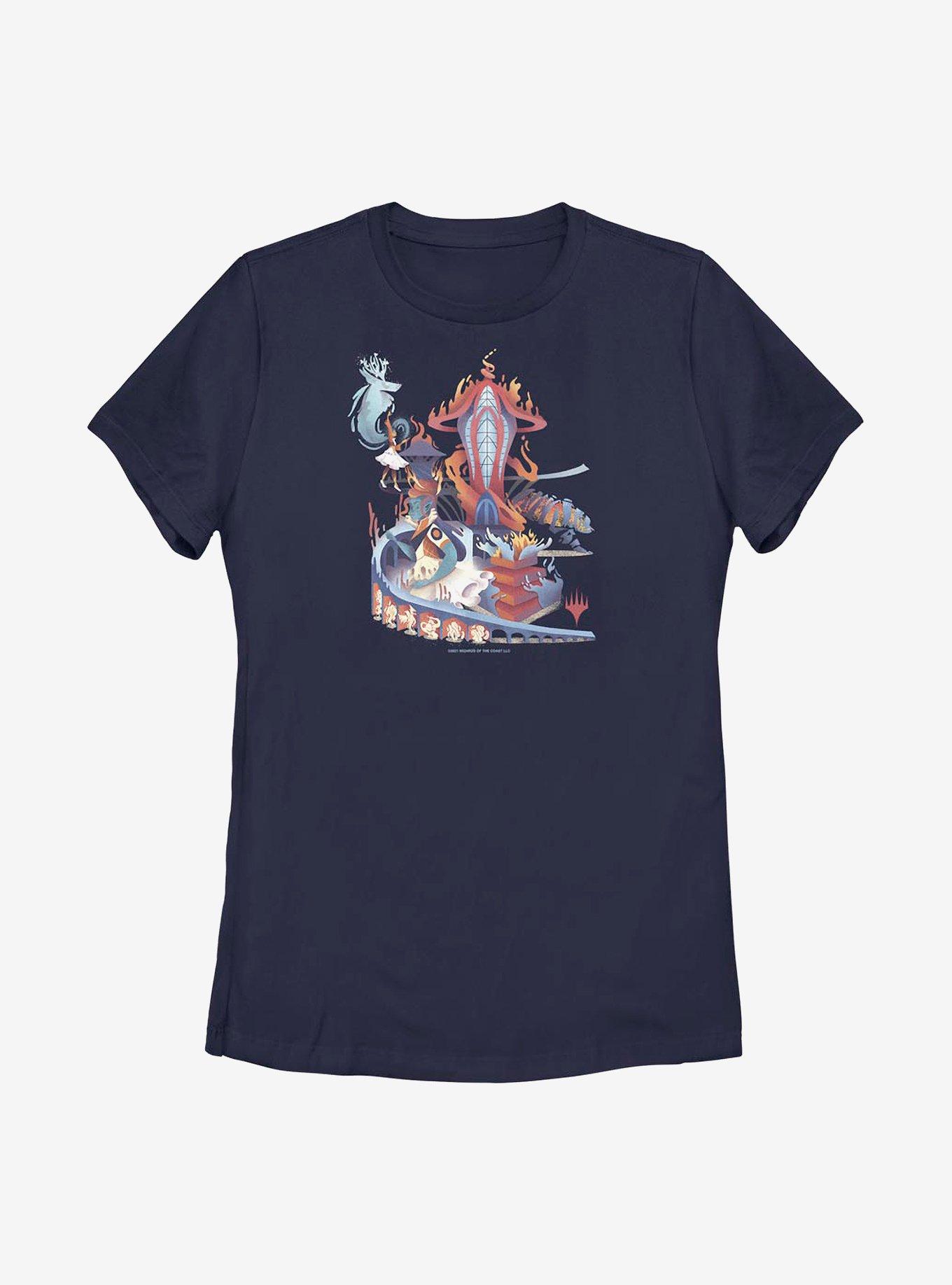 Magic: The Gathering Prismari Land Womens T-Shirt, NAVY, hi-res