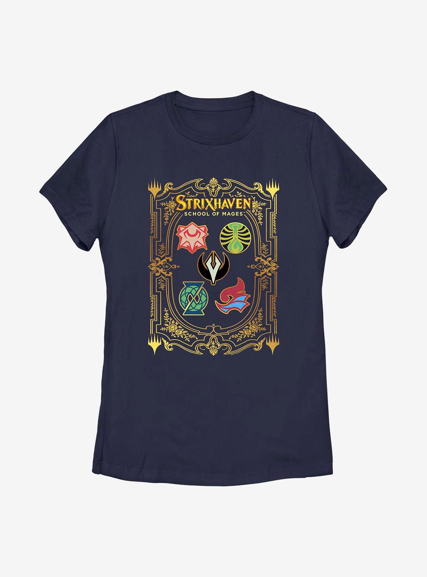 Magic: The Gathering School Icons Womens T-Shirt, NAVY, hi-res