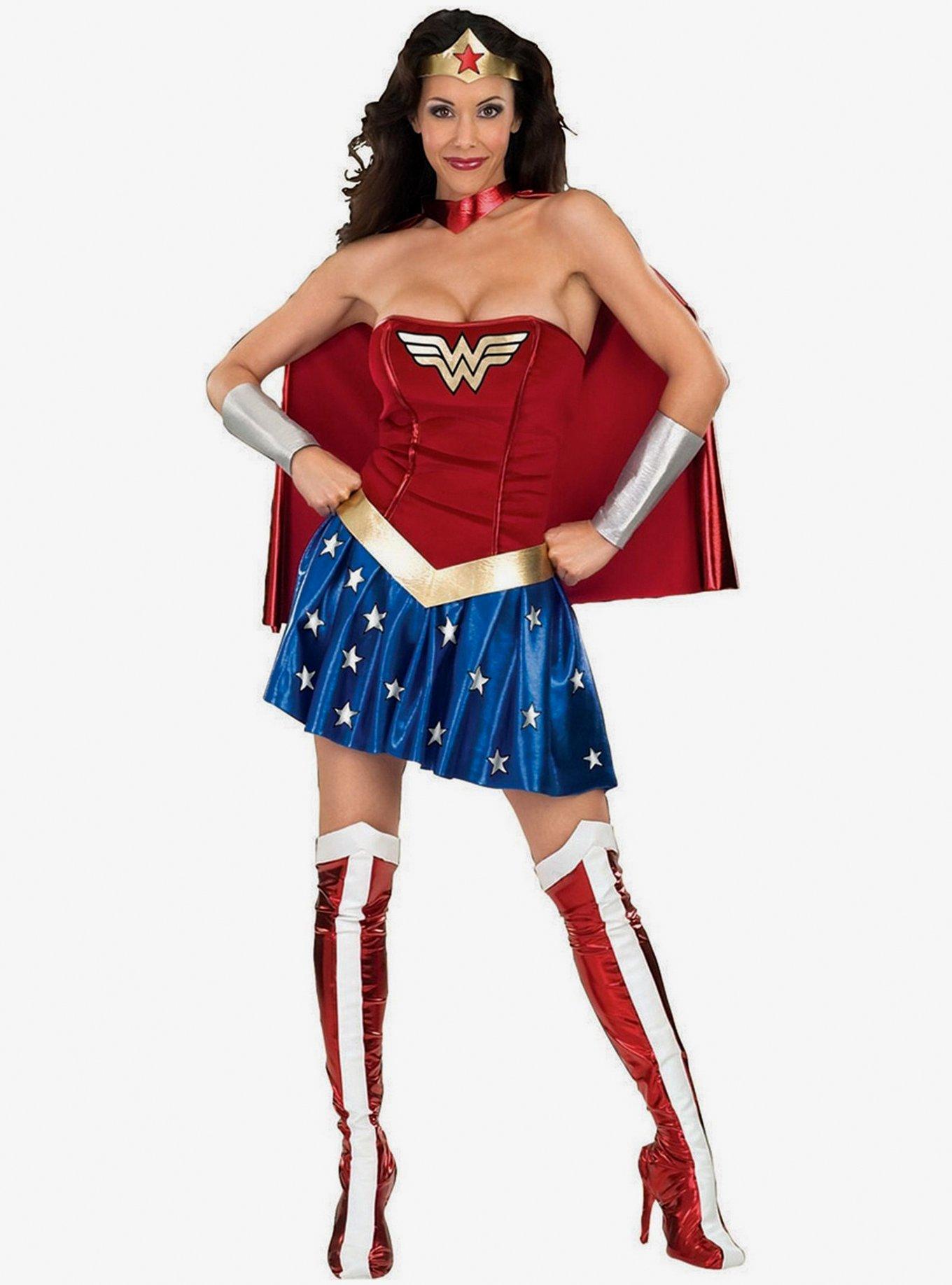 DC Comics Wonder Woman Costume, RED, hi-res