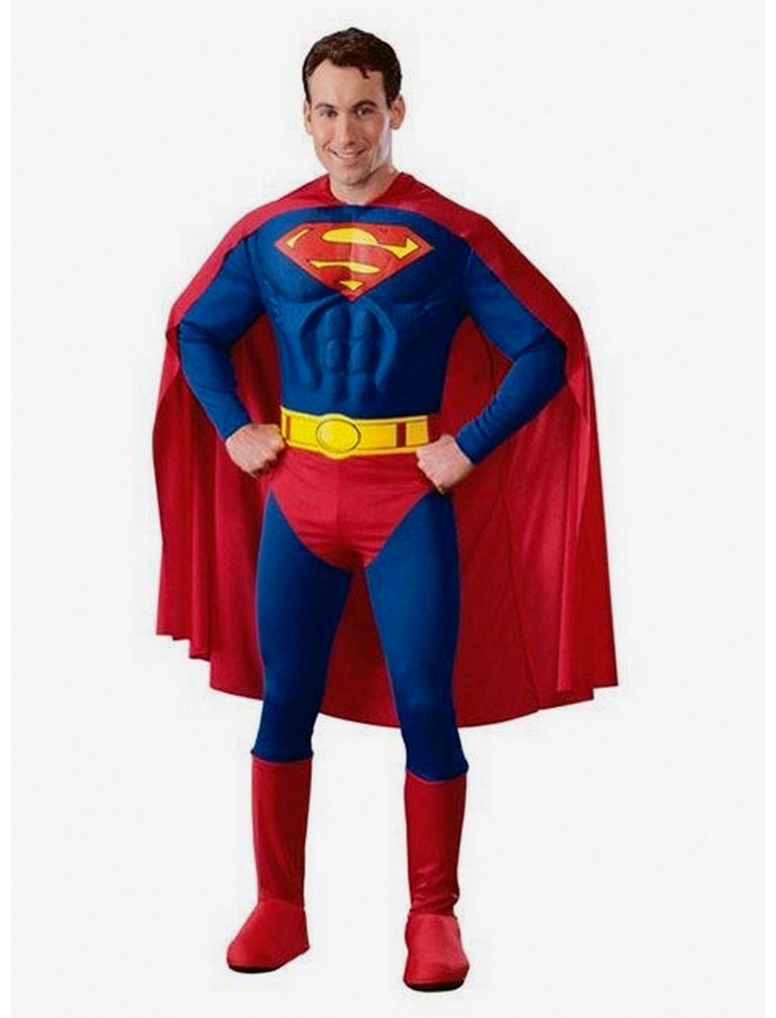 DC Comics Superman Deluxe Muscle Costume, BLUE, hi-res