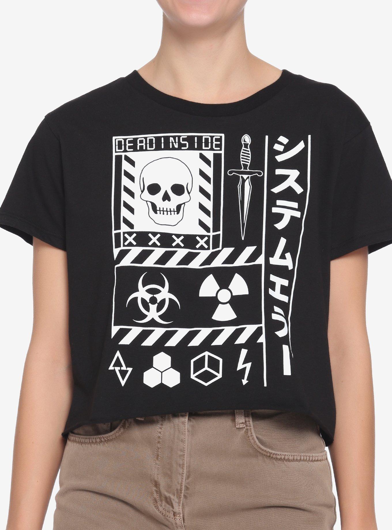 Biohazard Dead Inside Girls Crop T-Shirt, MULTI, hi-res