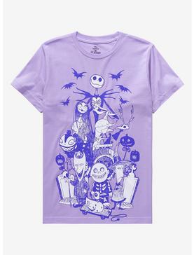 The Nightmare Before Christmas Lavender Group Boyfriend Fit Girls T-Shirt, , hi-res
