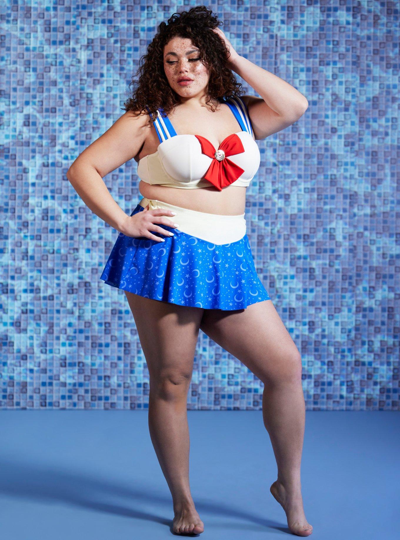 Sailor Moon Cosplay Skirted Swim Bottoms Plus Size, MULTI, hi-res