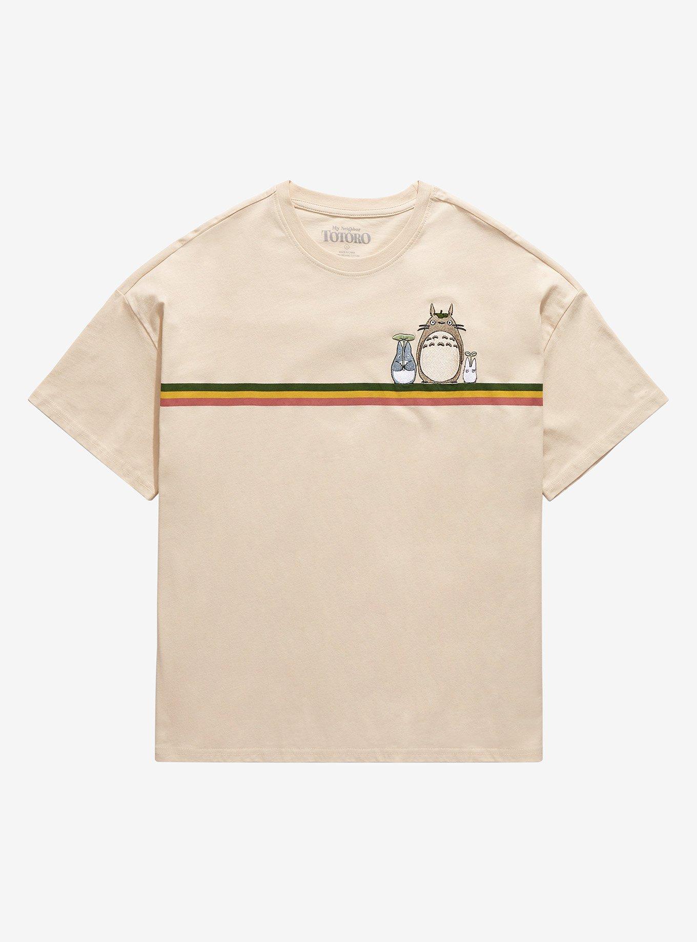 Her Universe Studio Ghibli My Neighbor Totoro Totoros Retro Stripe Women's Plus Size T-Shirt - BoxLunch Exclusive, NATURAL, hi-res