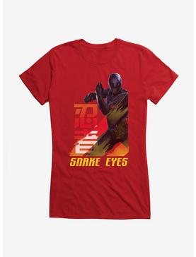 G.I. Joe Snake Eyes Attack Stance Girls T-Shirt, RED, hi-res