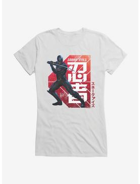 G.I. Joe Snake Eyes Defense Stance Girls T-Shirt, WHITE, hi-res
