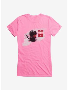 G.I. Joe Snake Eyes Painted Silhouette Girls T-Shirt, CHARITY PINK, hi-res