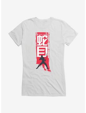 G.I. Joe Snake Eyes Stance Silhouette Banner Girls T-Shirt, WHITE, hi-res