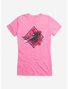 G.I. Joe Snake Eyes Jump Attack Girls T-Shirt, CHARITY PINK, hi-res
