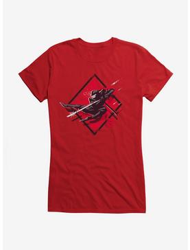 G.I. Joe Snake Eyes Jump Attack Girls T-Shirt, RED, hi-res