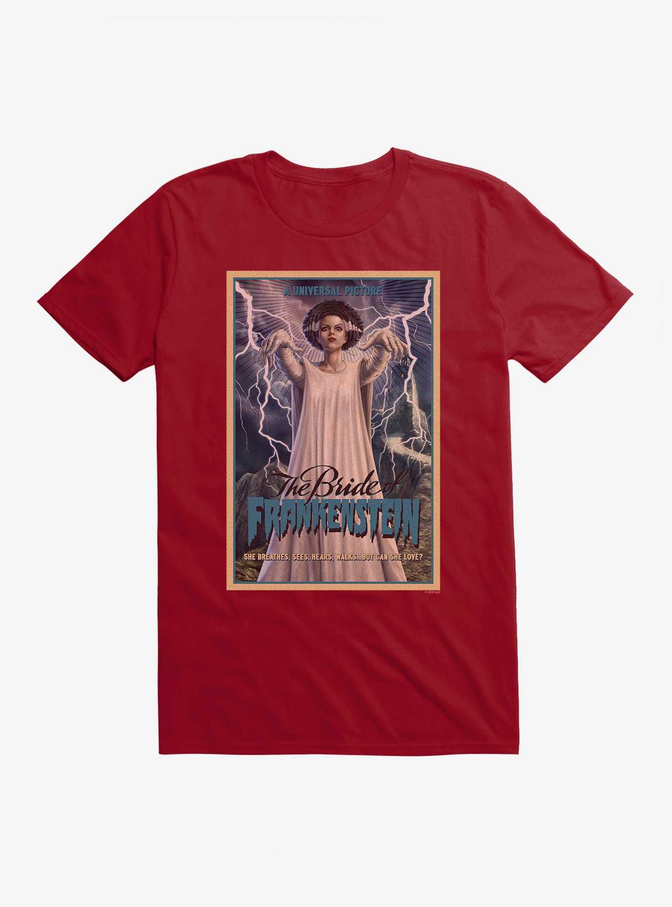 Universal Monsters Bride Of Frankenstein Can She Love? T-Shirt, , hi-res