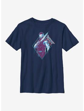 Marvel Shang-Chi And The Legend Of The Ten Rings Razorfist Badge Youth T-Shirt, NAVY, hi-res