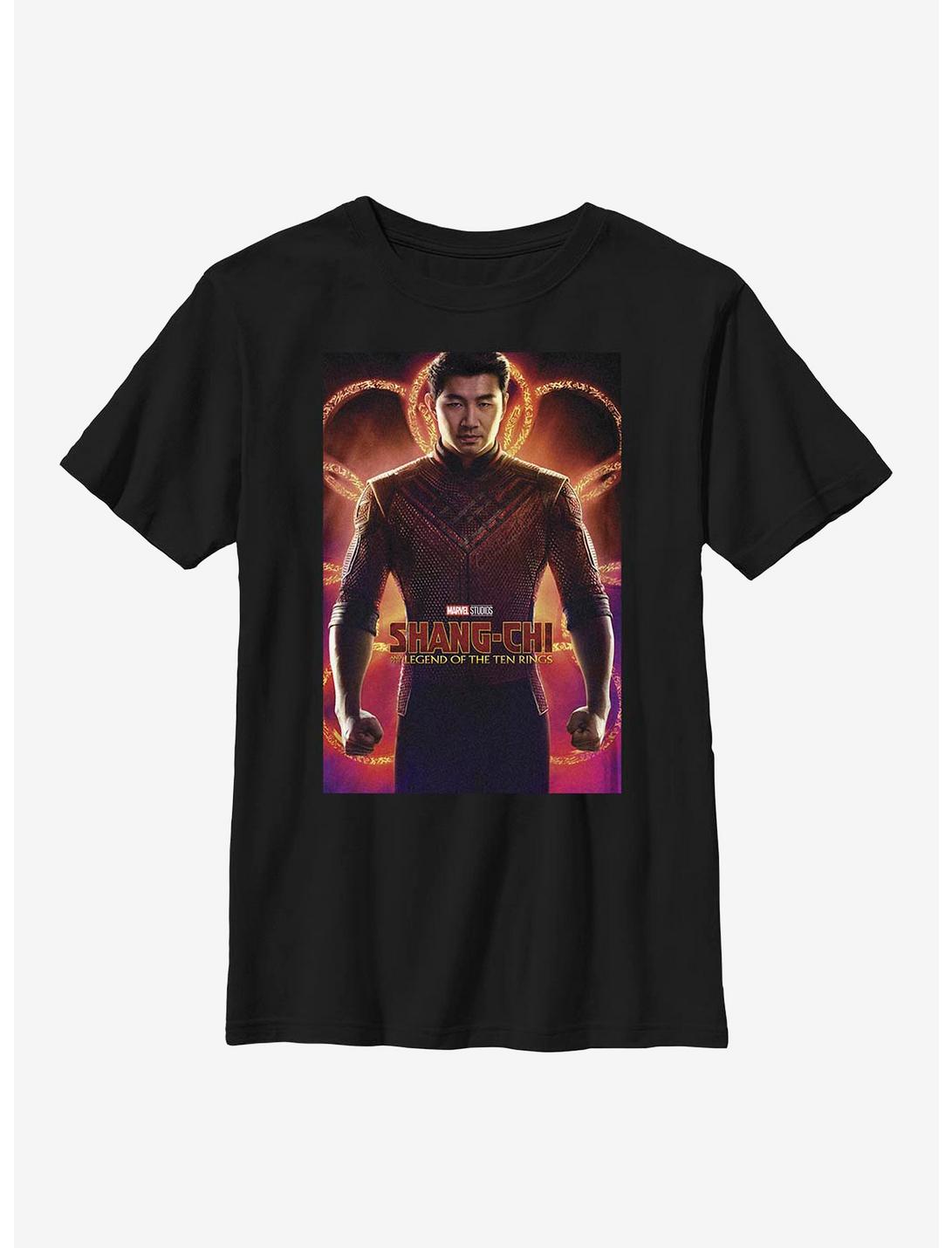 Marvel Shang-Chi And The Legend Of The Ten Rings Shang Chi Poster Youth T-Shirt, BLACK, hi-res