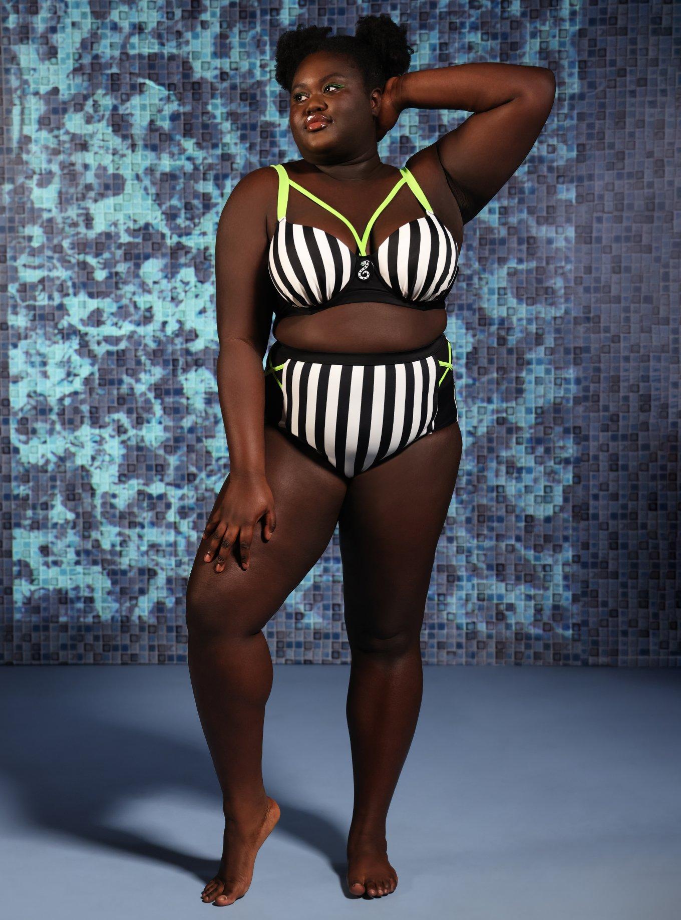 Plus size high shop waisted swim bottoms