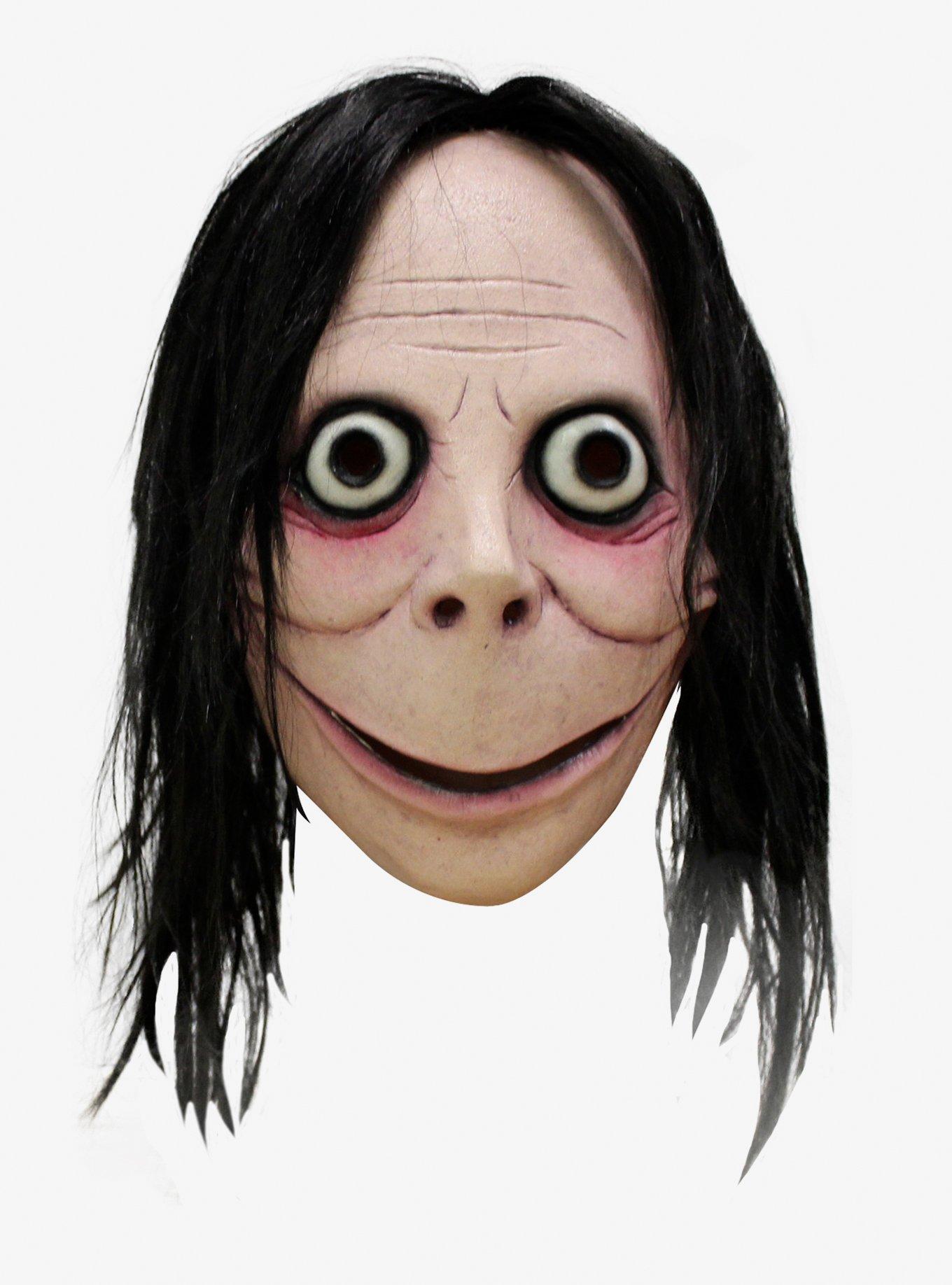 Momo Scary Face Cover, Halloween Scary Women Face Covers With Long Hair,  Party Headgear Horror Headwear Cosplay Party Supplies