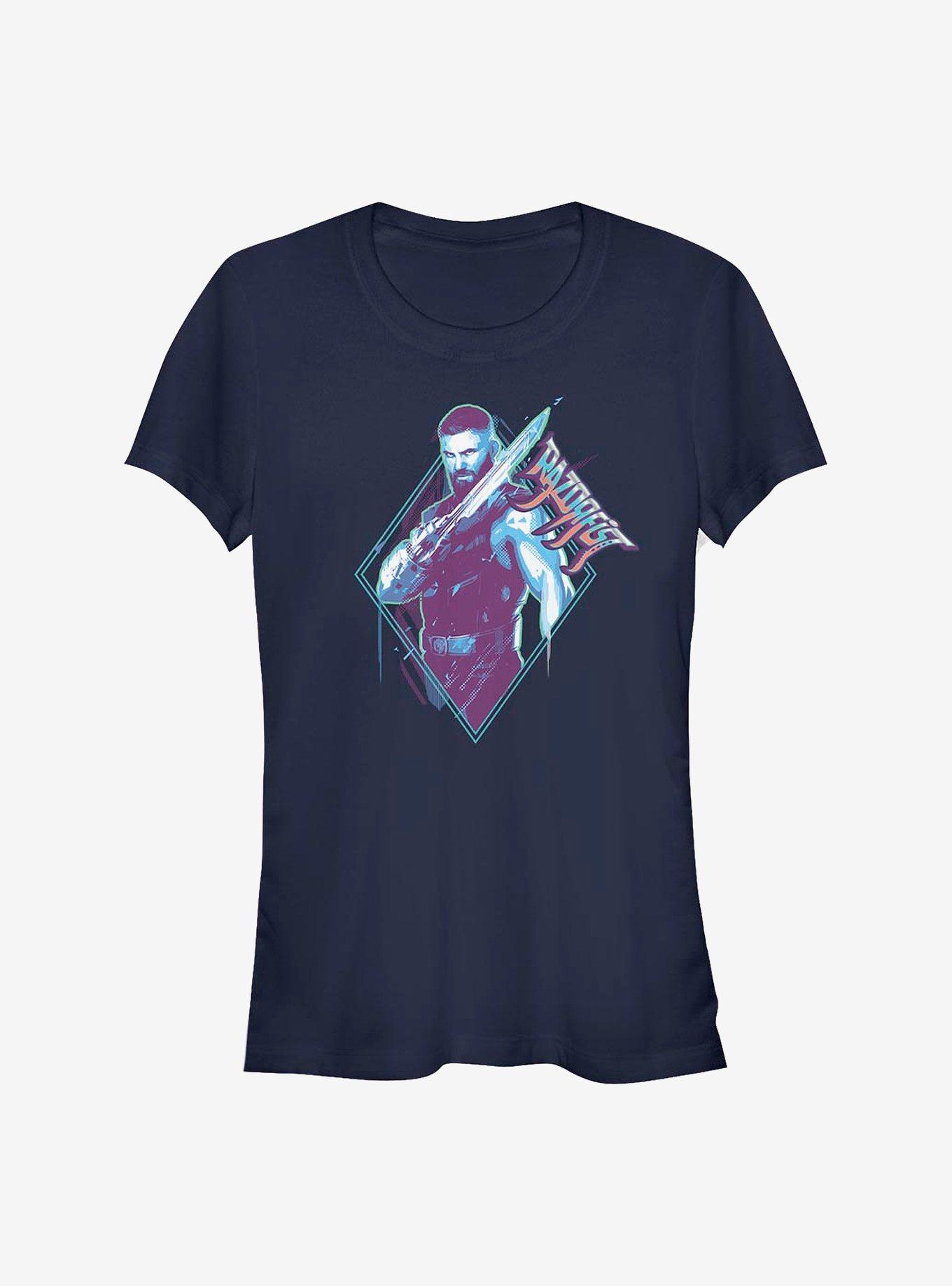 Marvel Shang-Chi And The Legend Of The Ten Rings Razorfist Badge Girls T-Shirt, NAVY, hi-res