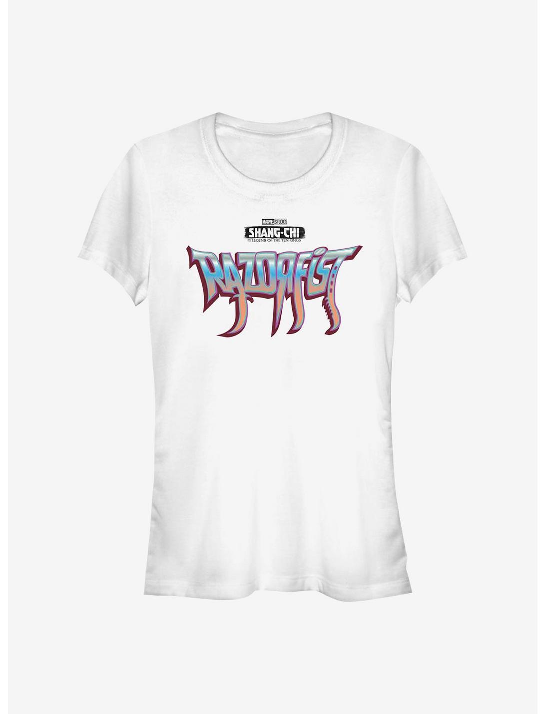 Marvel Shang-Chi And The Legend Of The Ten Rings Razorfist Logo Girls T-Shirt, WHITE, hi-res
