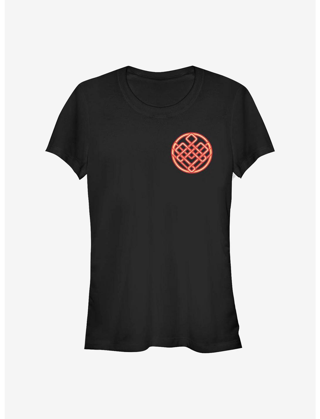 Marvel Shang-Chi And The Legend Of The Ten Rings Symbol Badge Girls T-Shirt, BLACK, hi-res