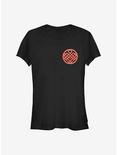 Marvel Shang-Chi And The Legend Of The Ten Rings Symbol Badge Girls T-Shirt, BLACK, hi-res