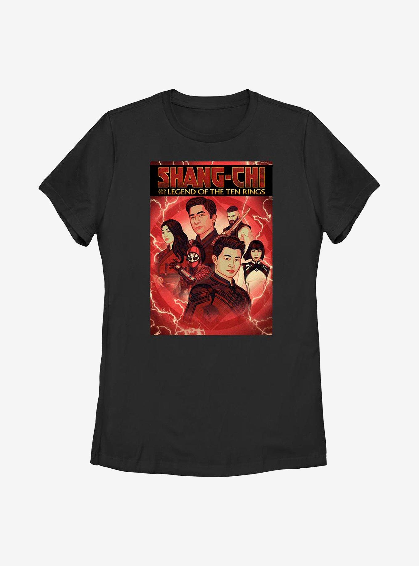 Marvel Shang-Chi And The Legend Of The Ten Rings Comic Cover Womens T-Shirt, BLACK, hi-res