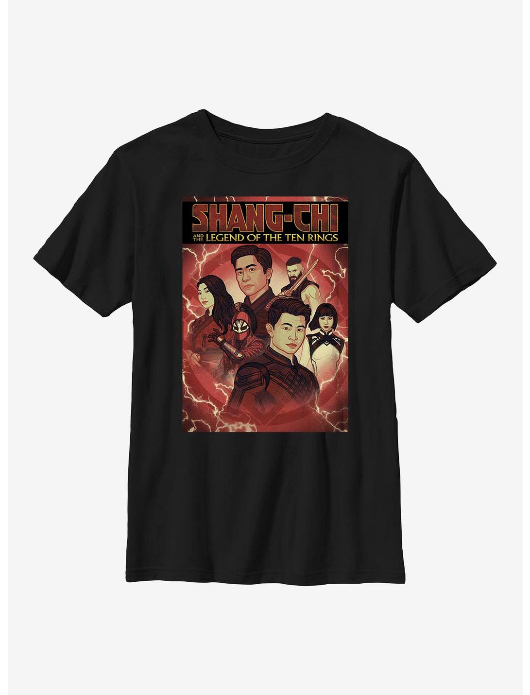 Marvel Shang-Chi And The Legend Of The Ten Rings Comic Cover Youth T-Shirt, BLACK, hi-res