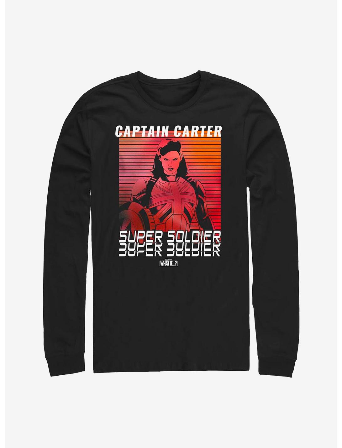 Marvel What If...? Carter Crashes Long-Sleeve T-Shirt, BLACK, hi-res