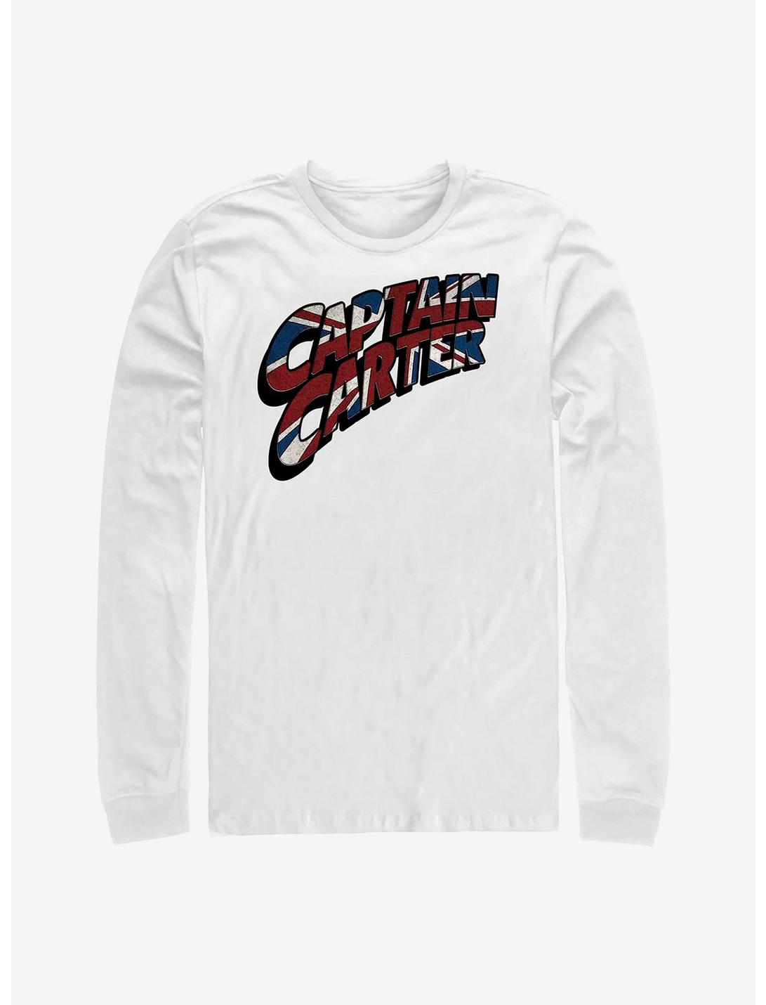 Marvel What If...? Carter Logo Long-Sleeve T-Shirt, WHITE, hi-res