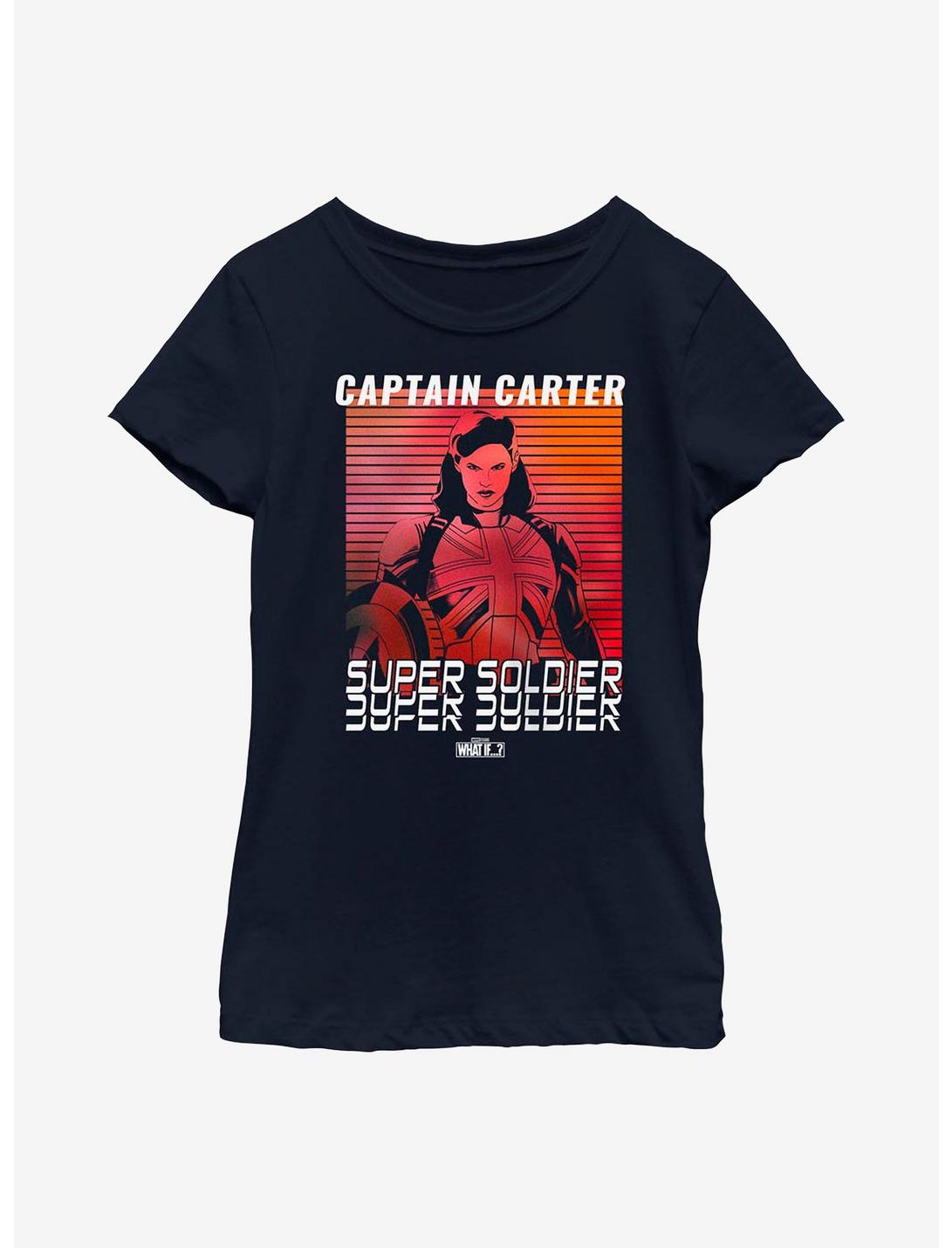 Marvel What If...? Carter Crashes Youth Girls T-Shirt, NAVY, hi-res