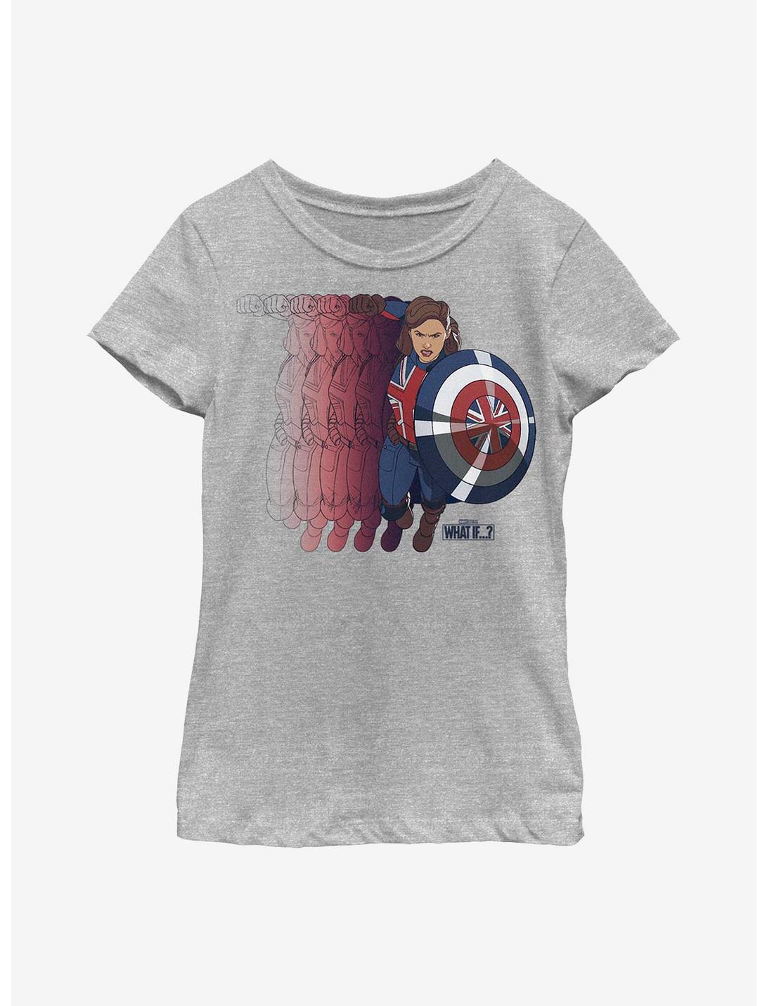 Marvel What If...? Carter Spreader Youth Girls T-Shirt, ATH HTR, hi-res