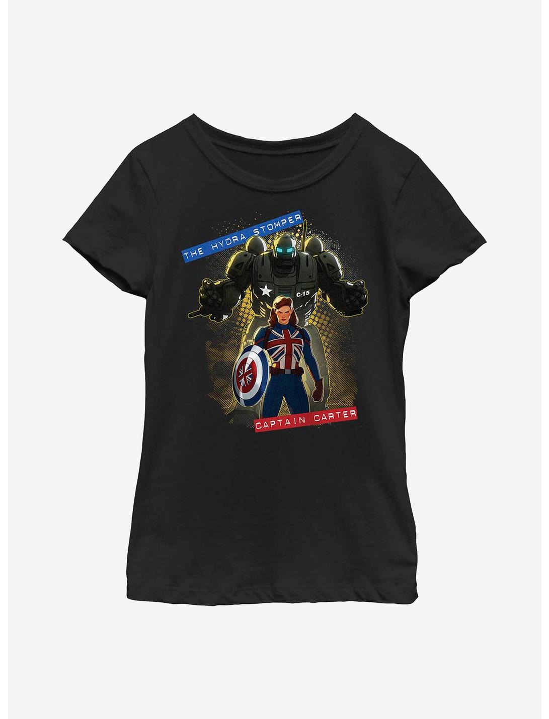 Marvel What If...? The Hydra Stomper Youth Girls T-Shirt, BLACK, hi-res