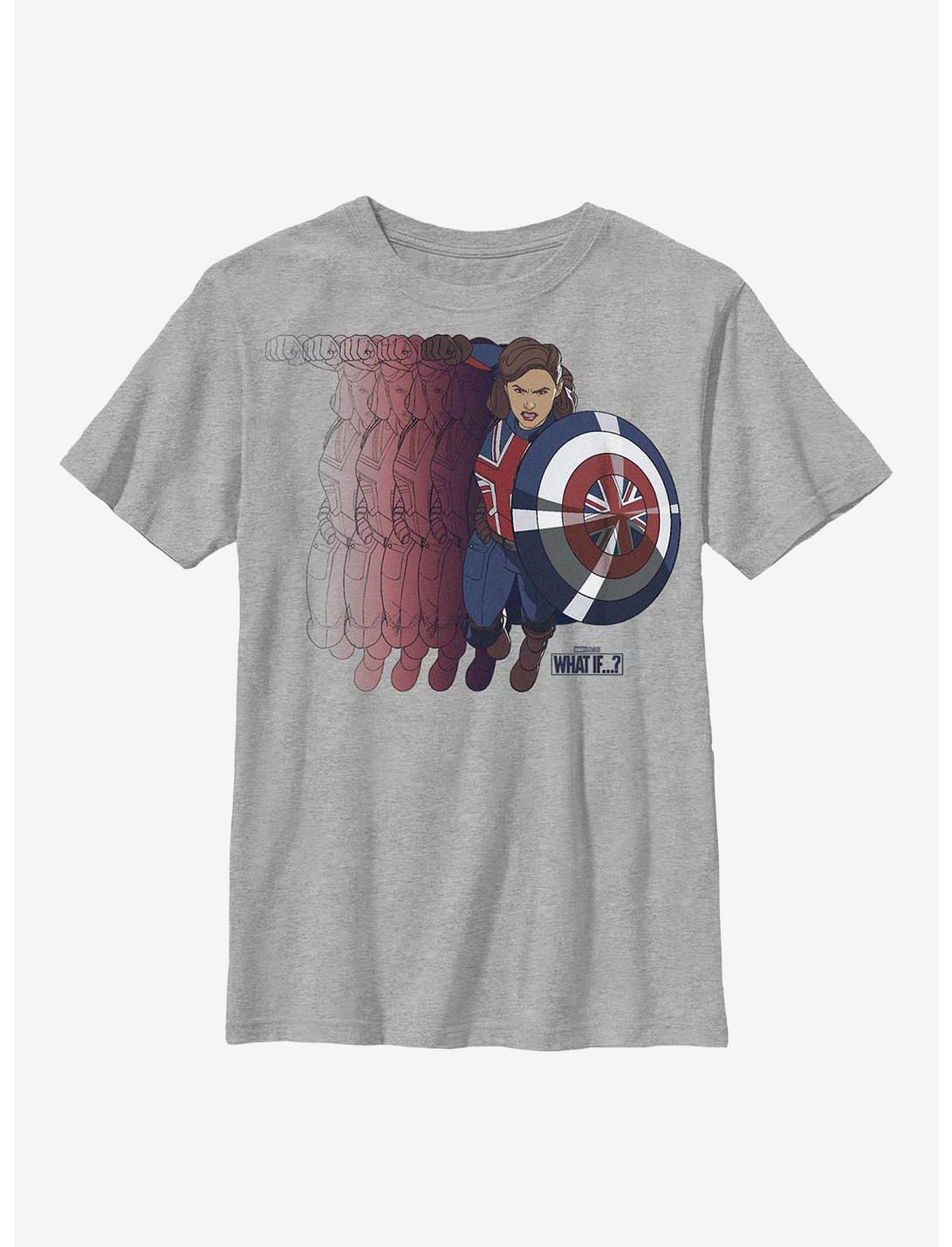 Marvel What If...? Carter Spreader Youth T-Shirt, ATH HTR, hi-res