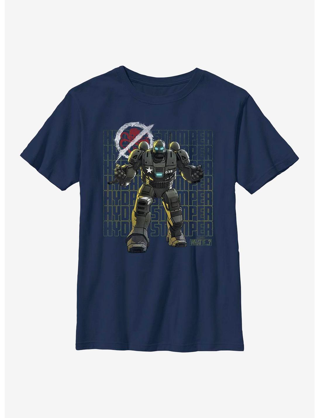 Marvel What If...? Rogers Stomper Youth T-Shirt, NAVY, hi-res