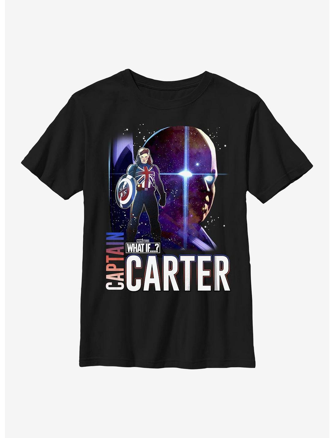 Marvel What If...? Watcher Captain Carter Youth T-Shirt, BLACK, hi-res