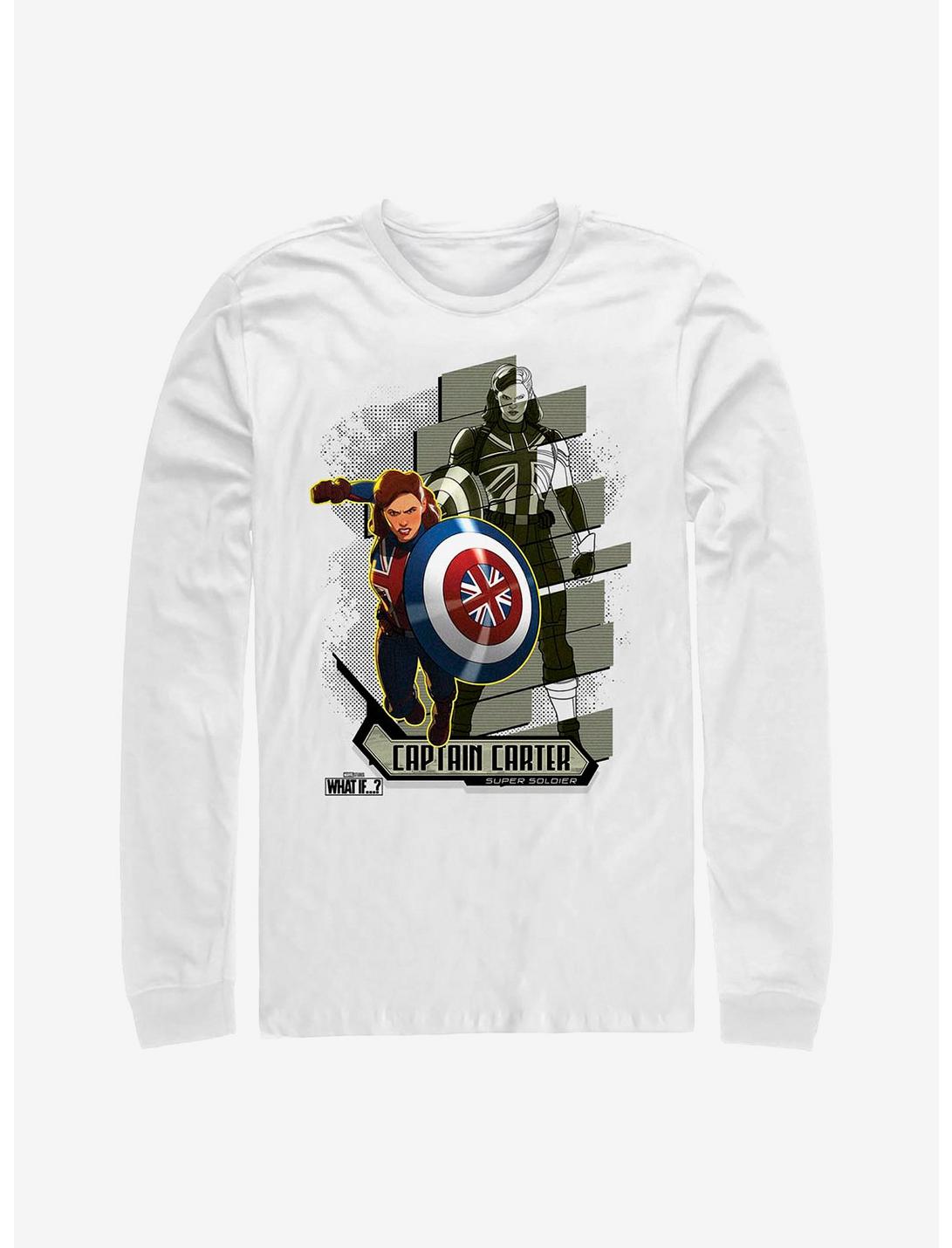 Marvel What If...? Carter Attacks Long-Sleeve T-Shirt, WHITE, hi-res