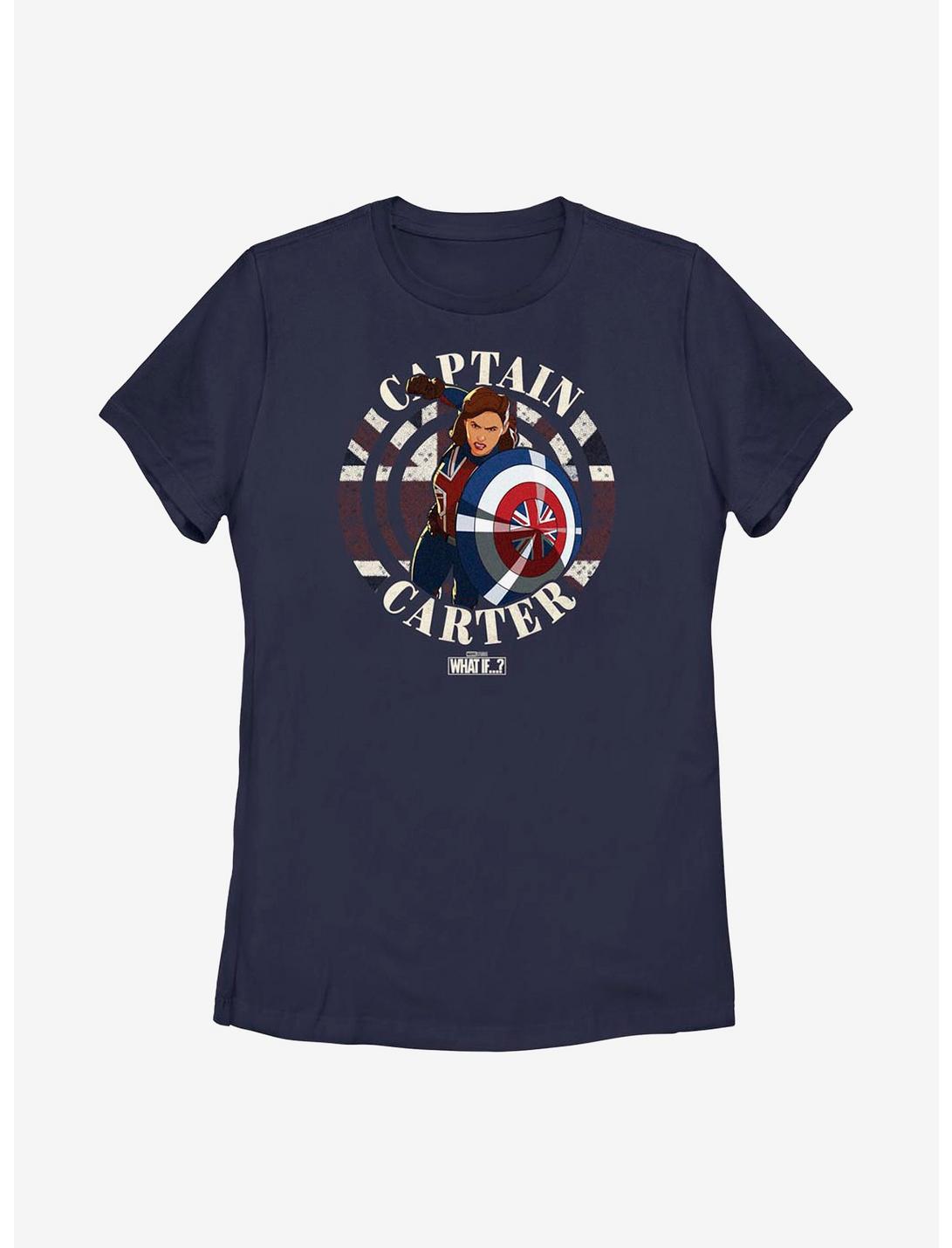 Marvel What If...? Carter Stamp Womens T-Shirt, NAVY, hi-res