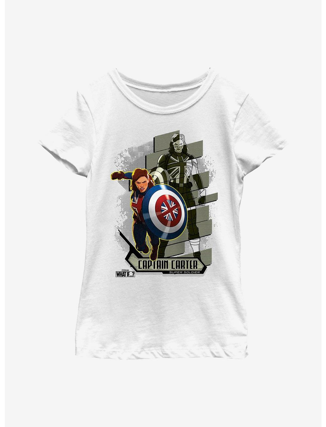 Marvel What If...? Carter Attacks Youth Girls T-Shirt, WHITE, hi-res