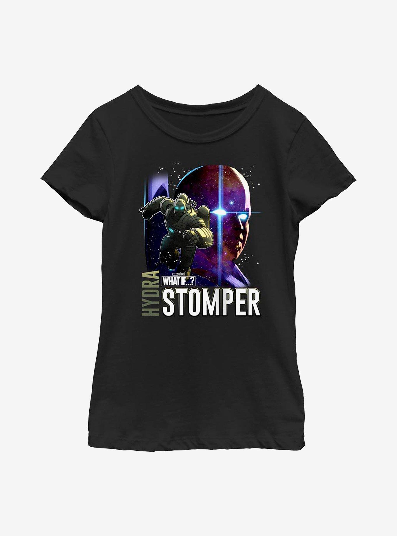 Marvel What If...? Watcher Hydra Stomper Youth Girls T-Shirt, BLACK, hi-res
