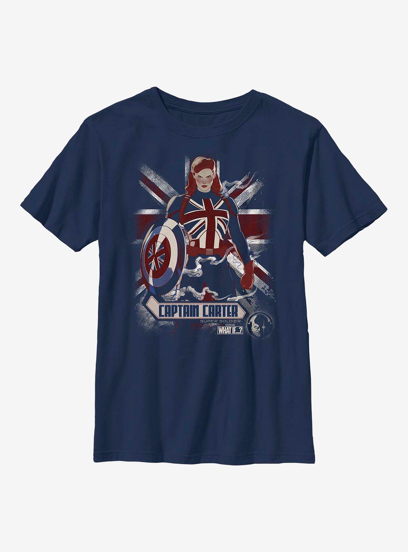 Marvel What If...? Union Jacked Youth T-Shirt, NAVY, hi-res