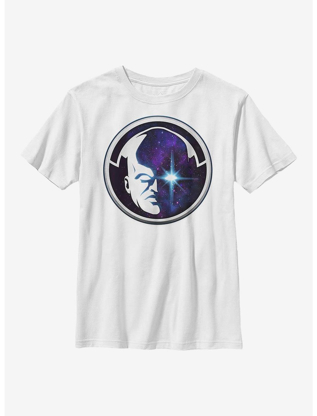 Marvel What If...? Watcher Circle Youth T-Shirt, WHITE, hi-res