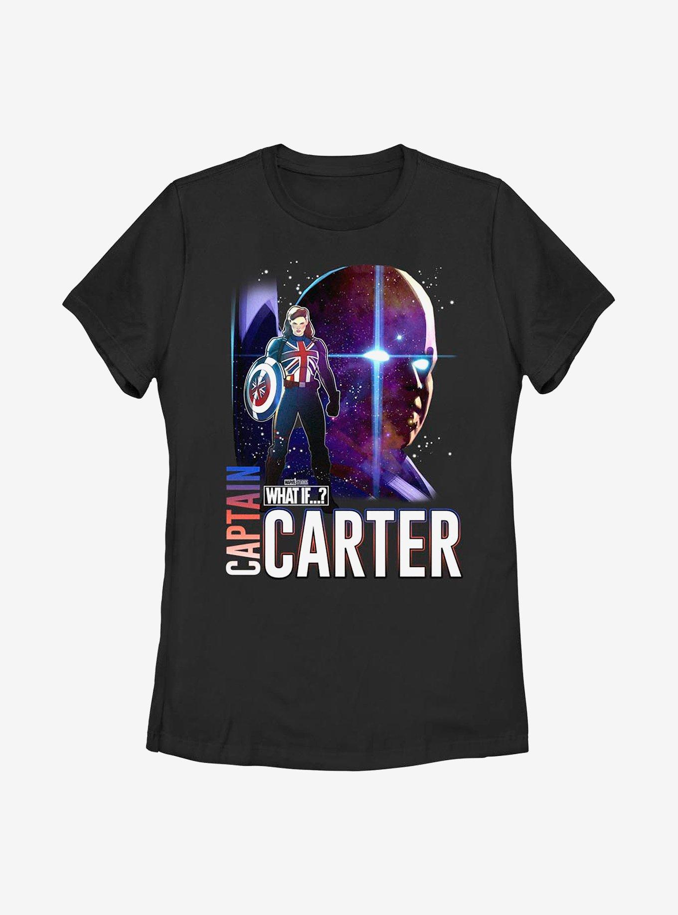 Marvel What If...? Watcher Captain Carter Womens T-Shirt, BLACK, hi-res