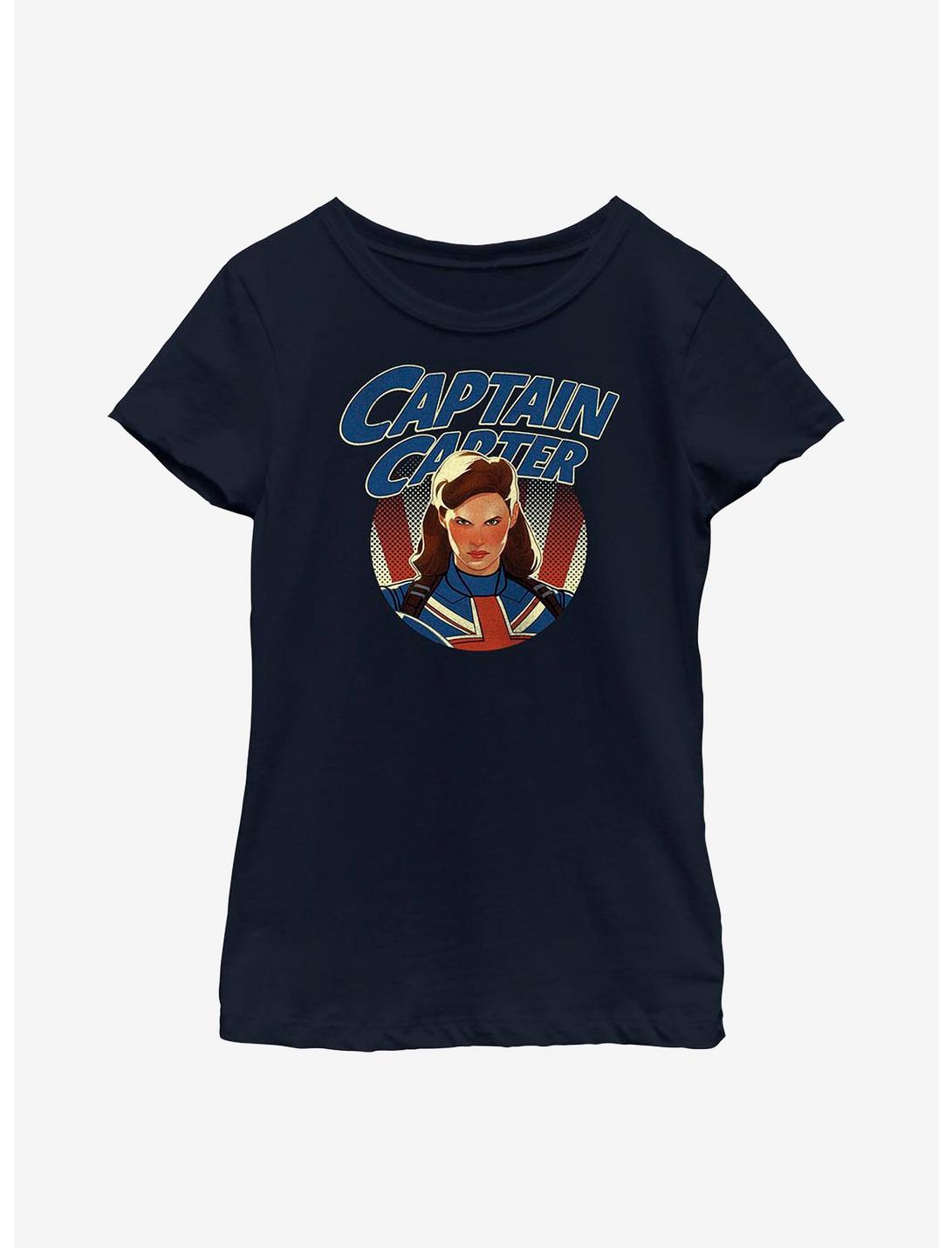 Marvel What If...? Captain Mean Mug Youth Girls T-Shirt, NAVY, hi-res