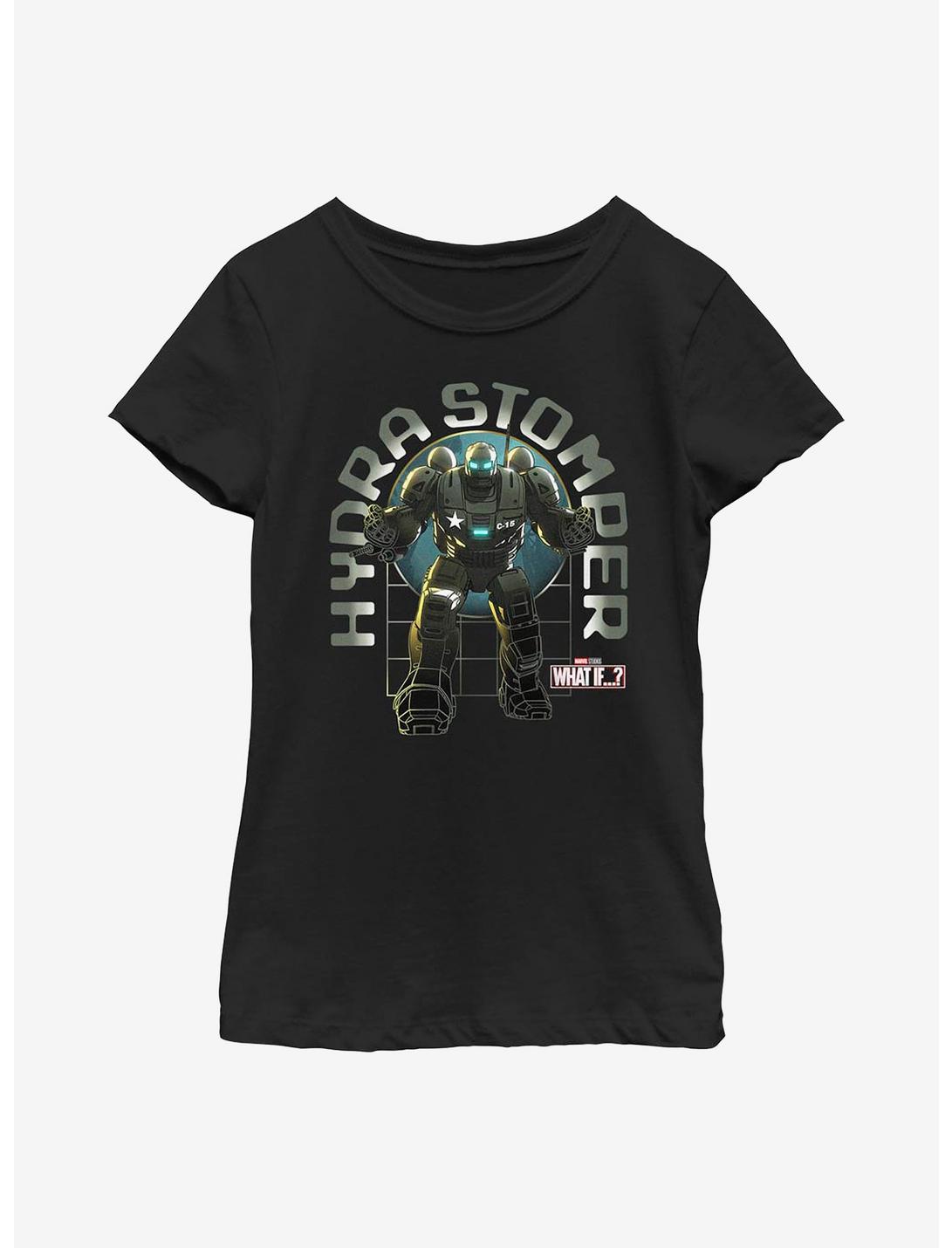 Marvel What If...? Hydra Stomper Stomp Youth Girls T-Shirt, BLACK, hi-res