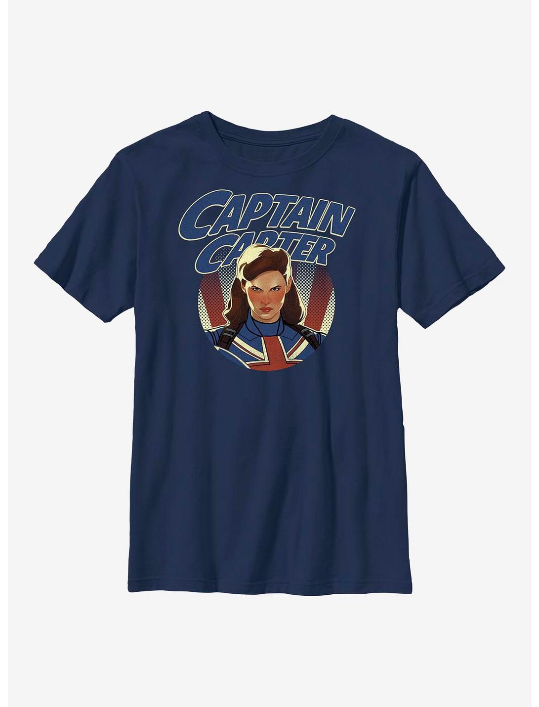 Marvel What If...? Captain Mean Mug Youth T-Shirt, NAVY, hi-res