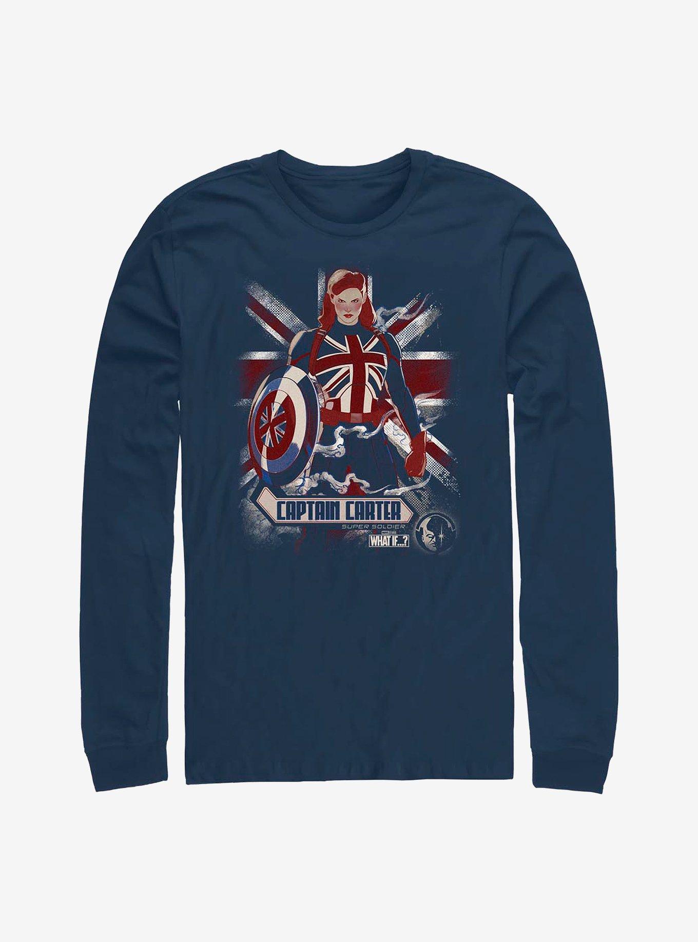 Marvel What If...? Union Jacked Long-Sleeve T-Shirt, NAVY, hi-res
