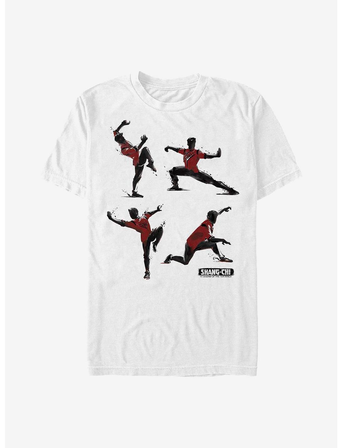 Marvel Shang-Chi And The Legend Of The Ten Rings Kung Fu Poses T-Shirt, WHITE, hi-res