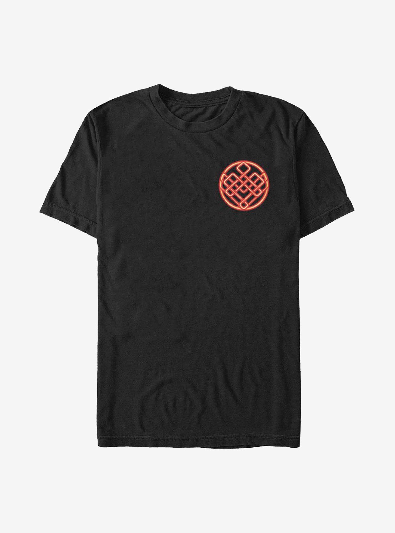 Marvel Shang-Chi And The Legend Of The Ten Rings Neon Symbol T-Shirt, BLACK, hi-res view 1