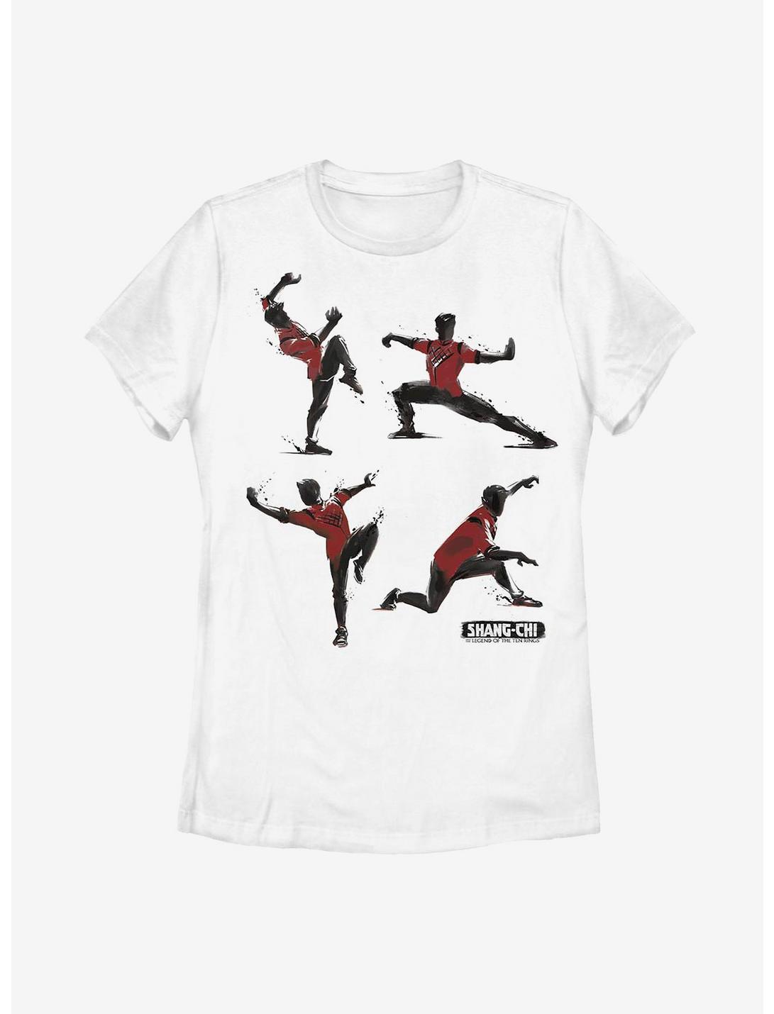 Marvel Shang-Chi And The Legend Of The Ten Rings Kung Fu Poses Womens T-Shirt, WHITE, hi-res