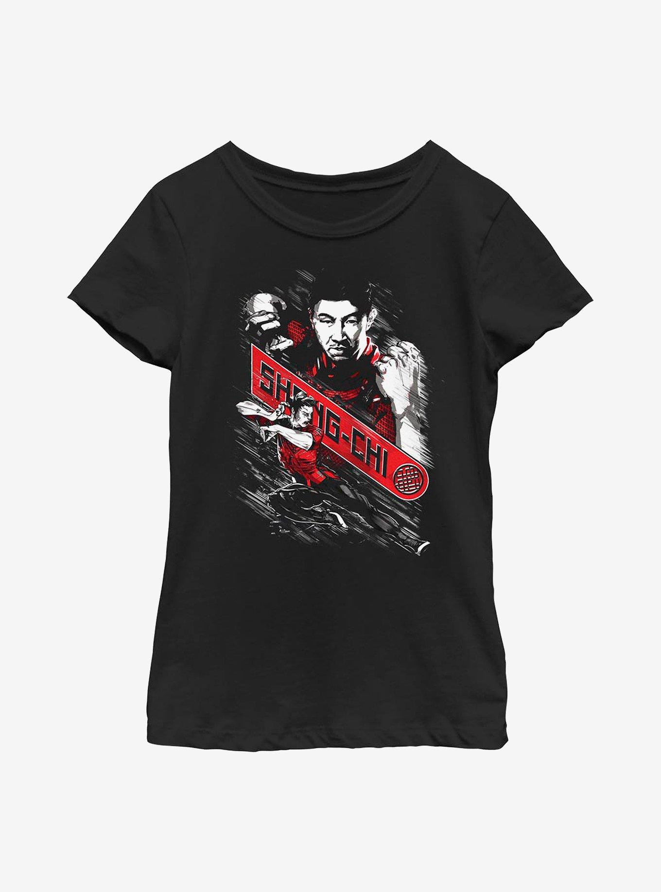 Marvel Shang-Chi And The Legend Of The Ten Rings Fists Of Marvel Youth Girls T-Shirt, BLACK, hi-res